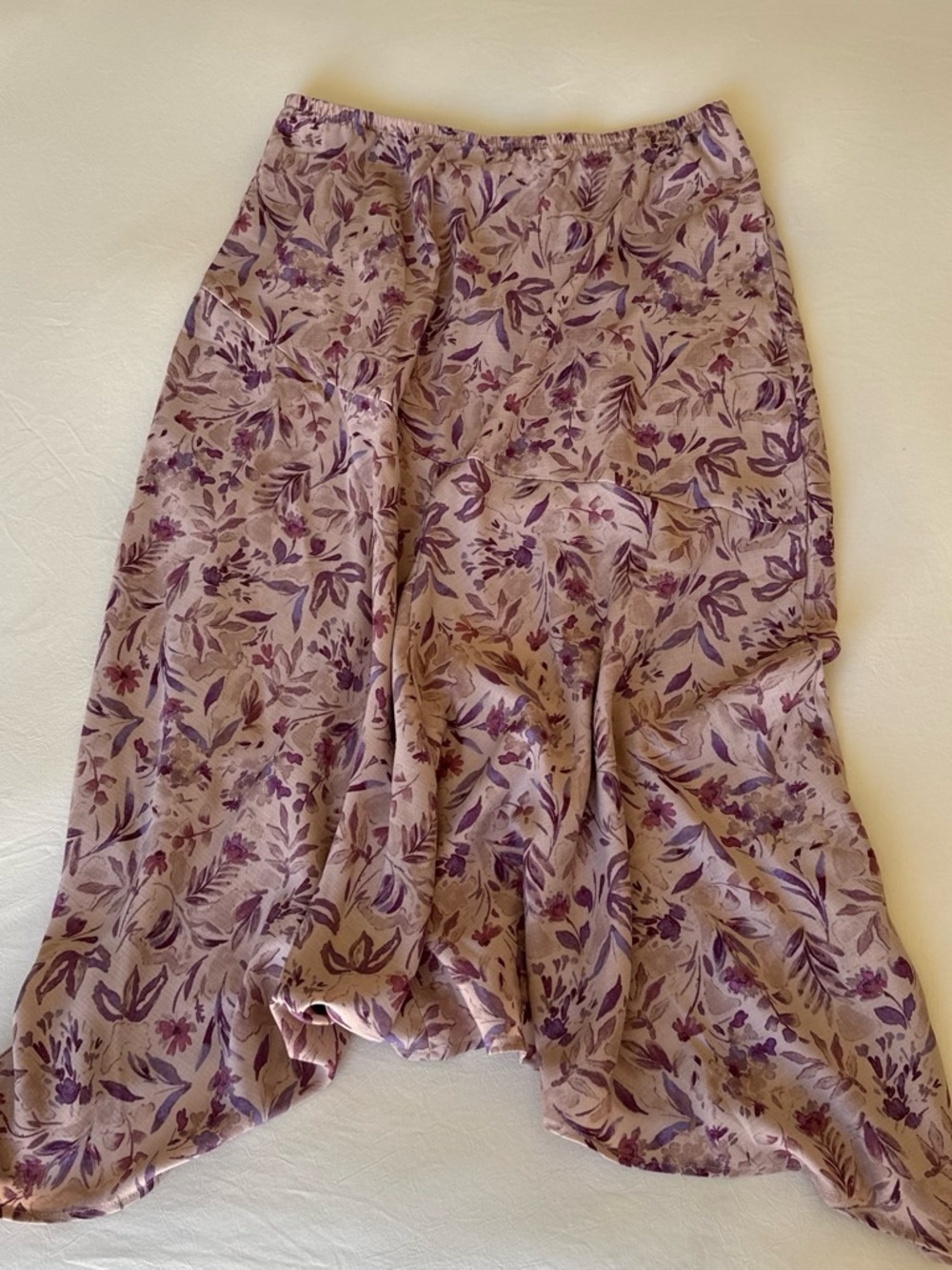 Floral Lavender Midi Skirt - Picture 3 of 3